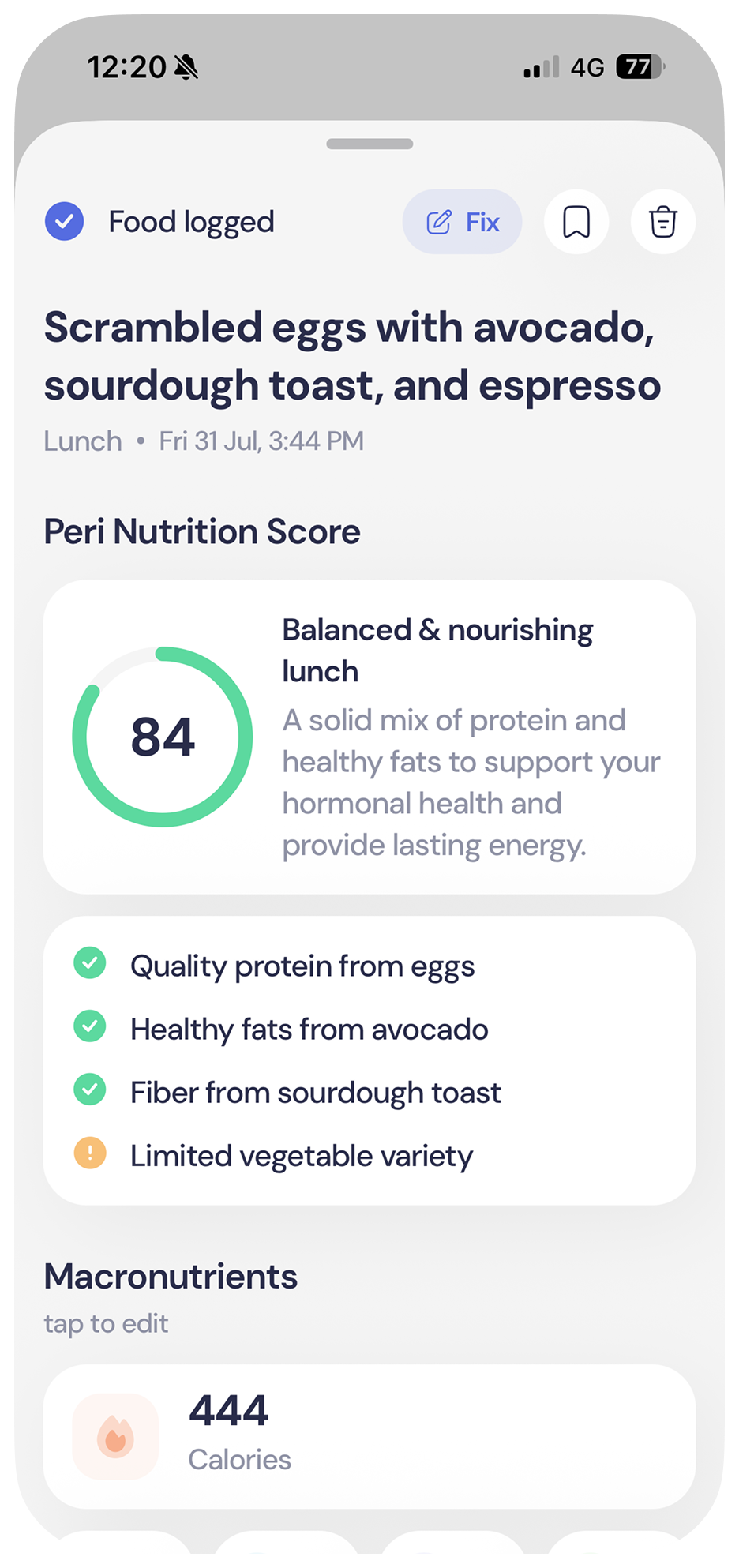 Lila app screen: Watch your weight change, week by week