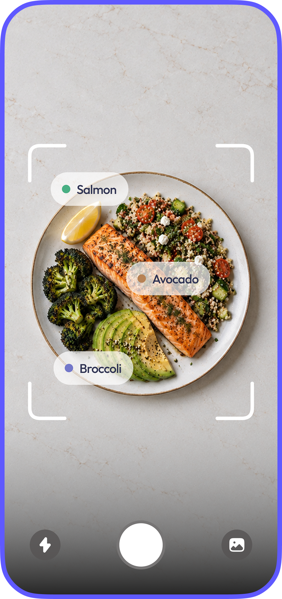 Lila app screen: Log meals and get personalized advice