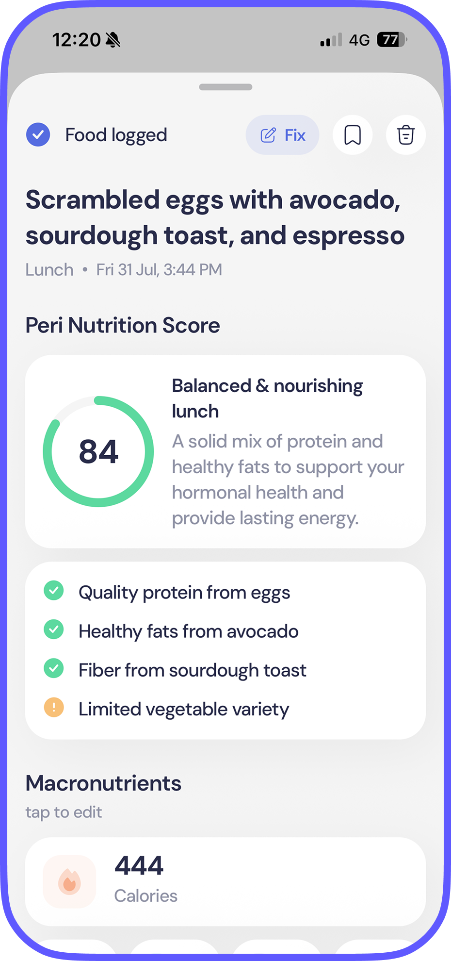 Lila app screen: Track everything in one place