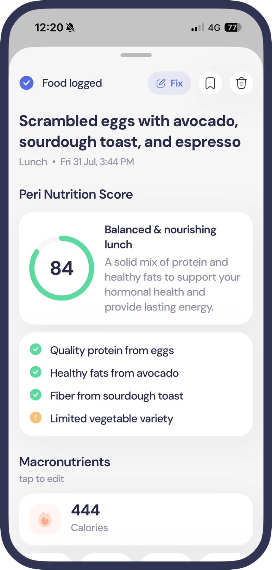Lila app screen: Watch your weight change, week by week
