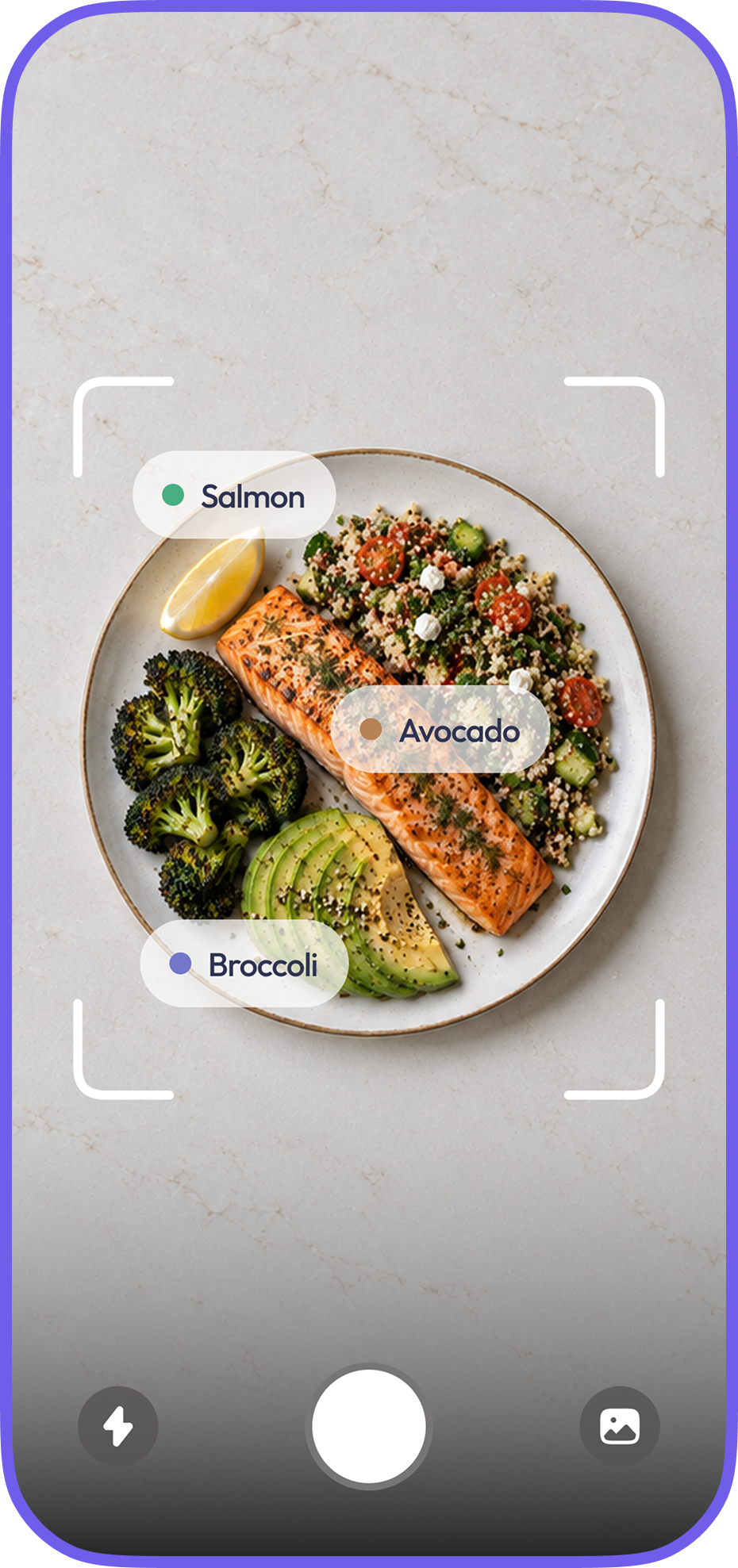 Lila app screen: Log meals and get personalized advice